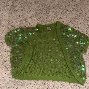 green, sequin coverup